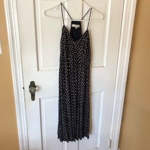 Blue polka dot dress